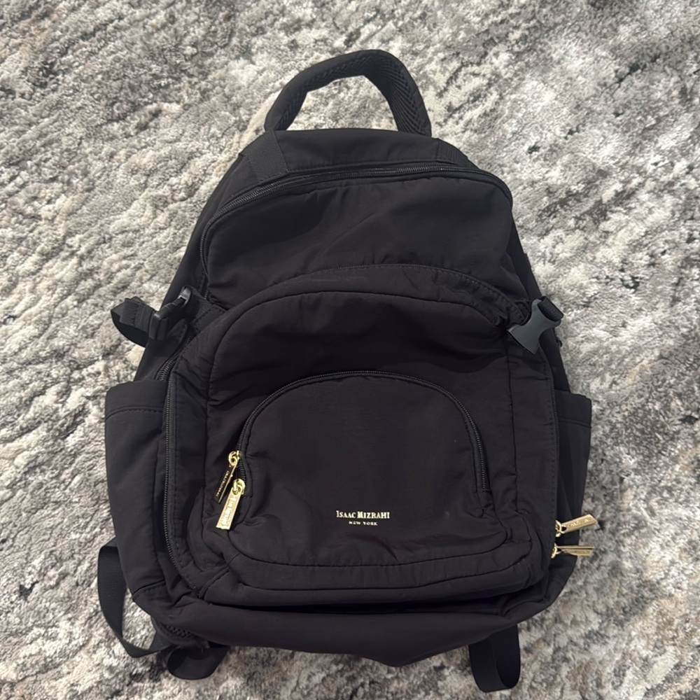 BNWT Issac Mizrahi Backpack black tik tock